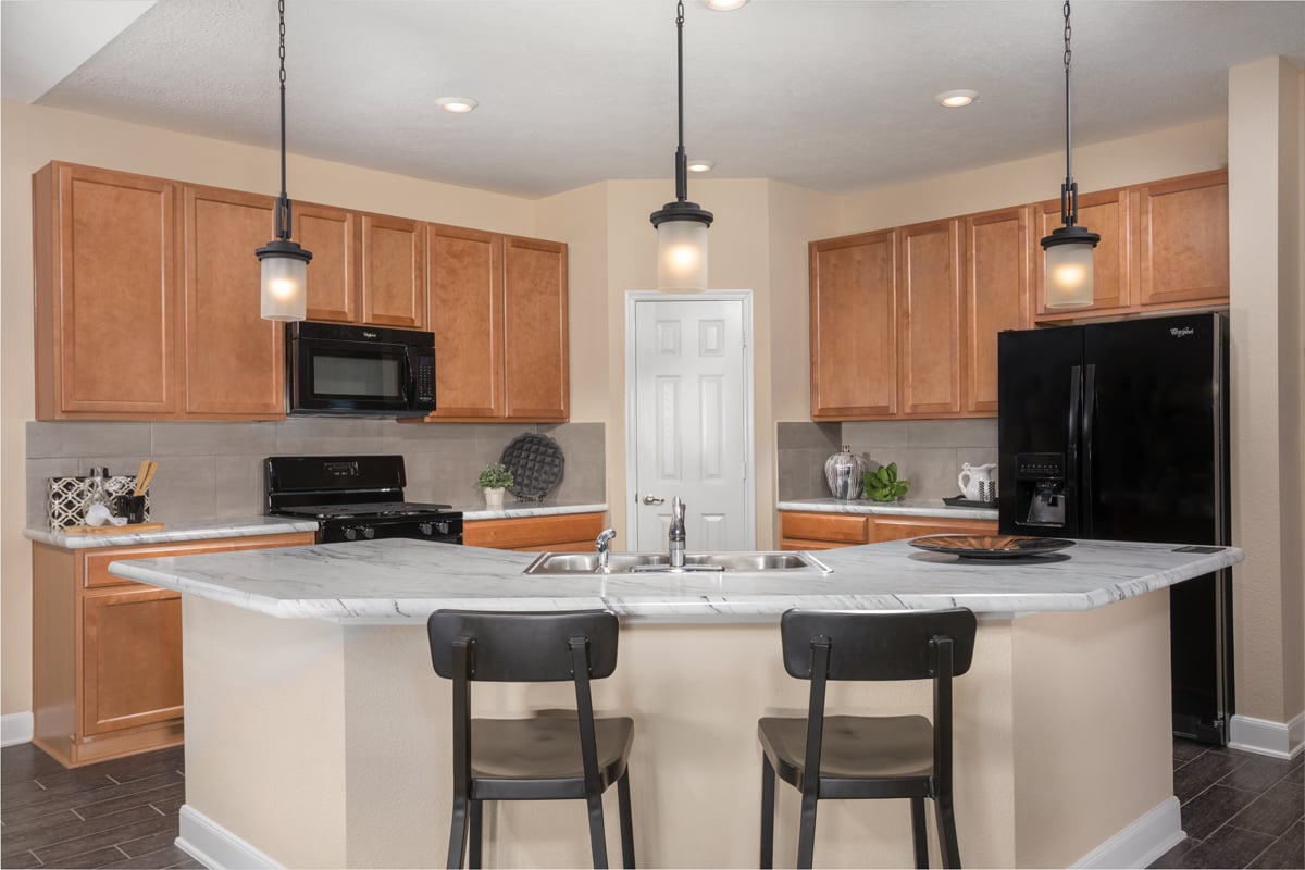 KB model home kitchen in Conroe, TX