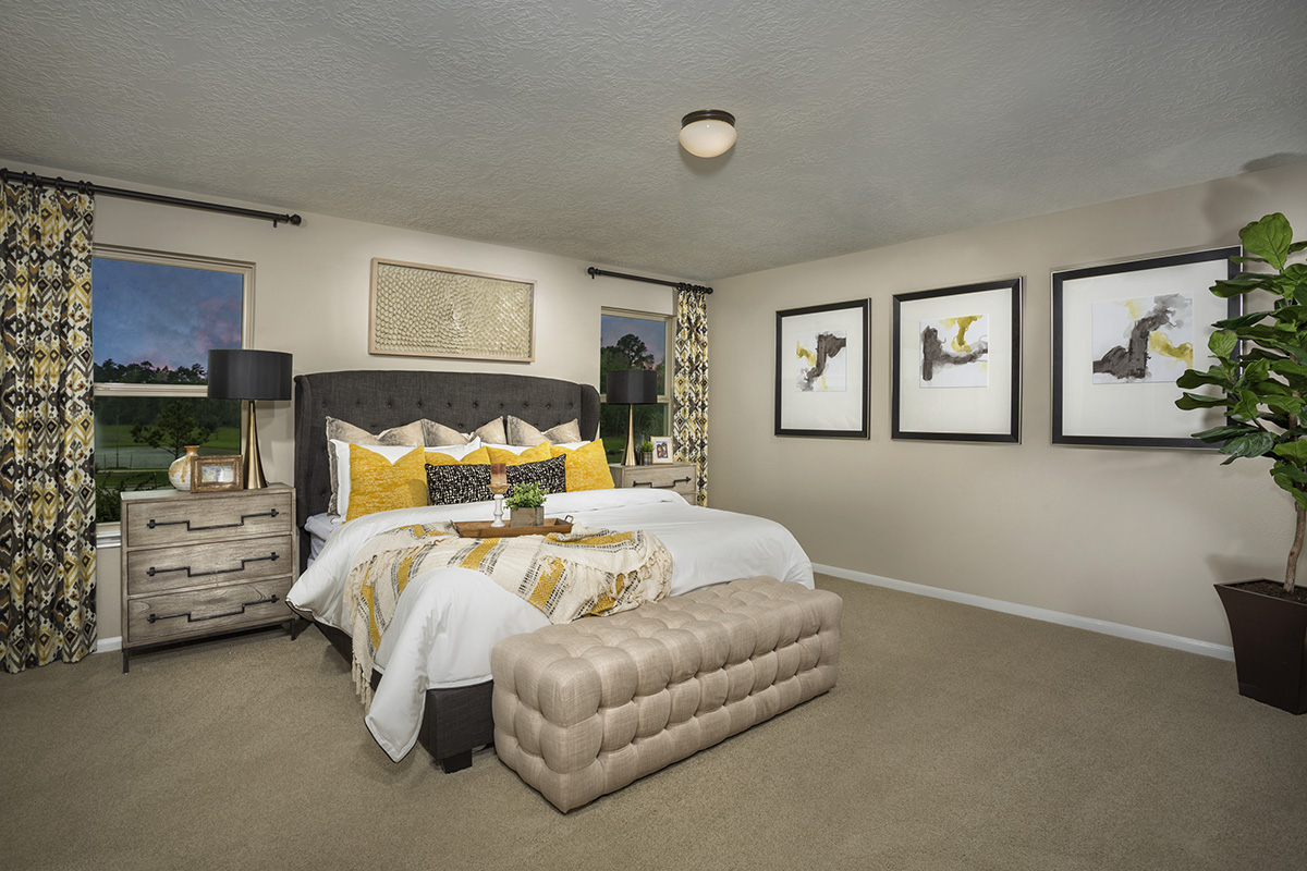 New Homes in Tomball, TX - Oakwood Trails Plan 2124 Primary Bedroom