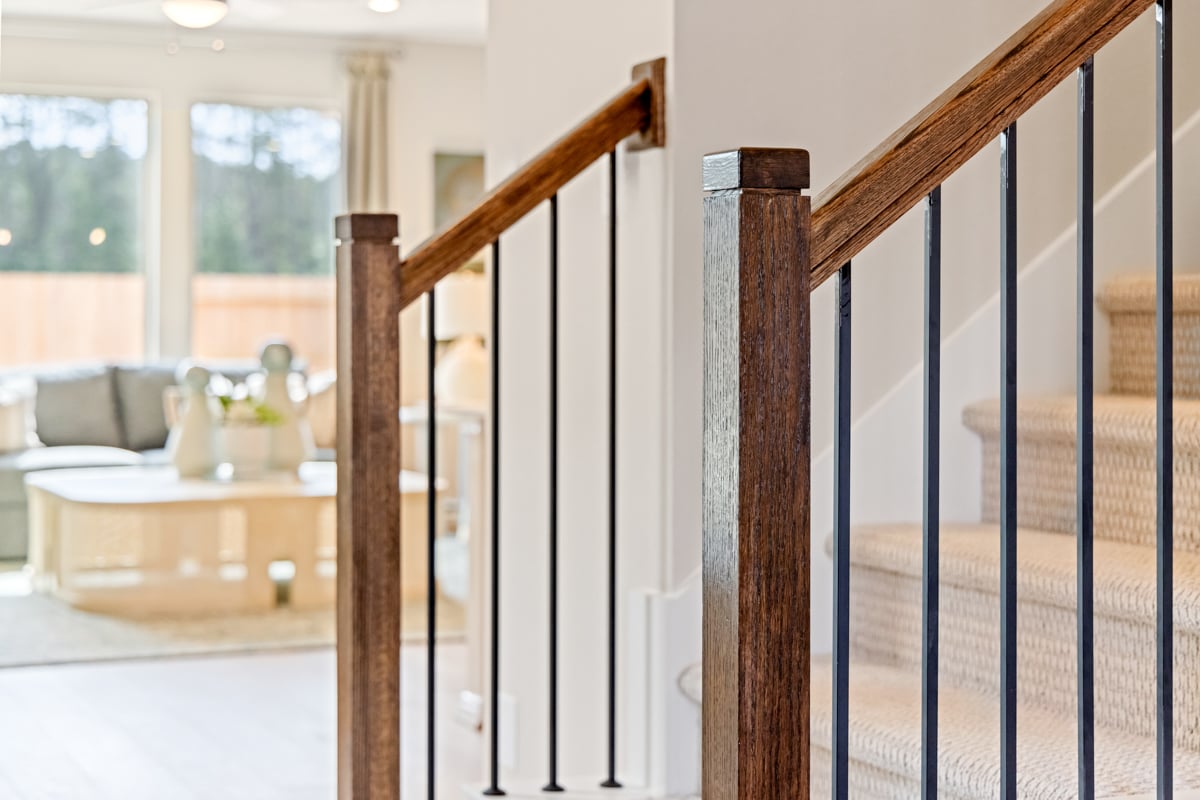 Optional upgraded stair rail