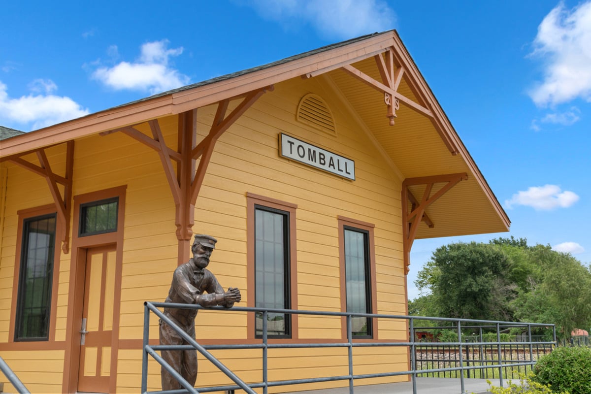 Quick drive to Tomball Railroad Depot 