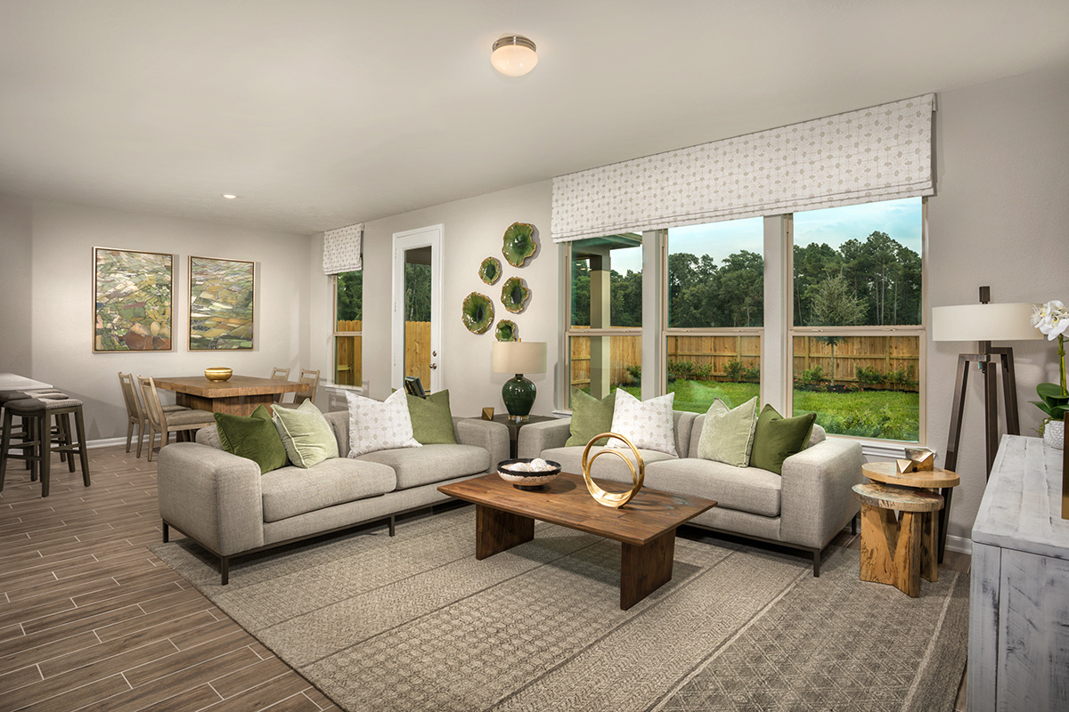 New Homes in Conroe, TX - Sagecrest Trails Plan 1780 Great Room