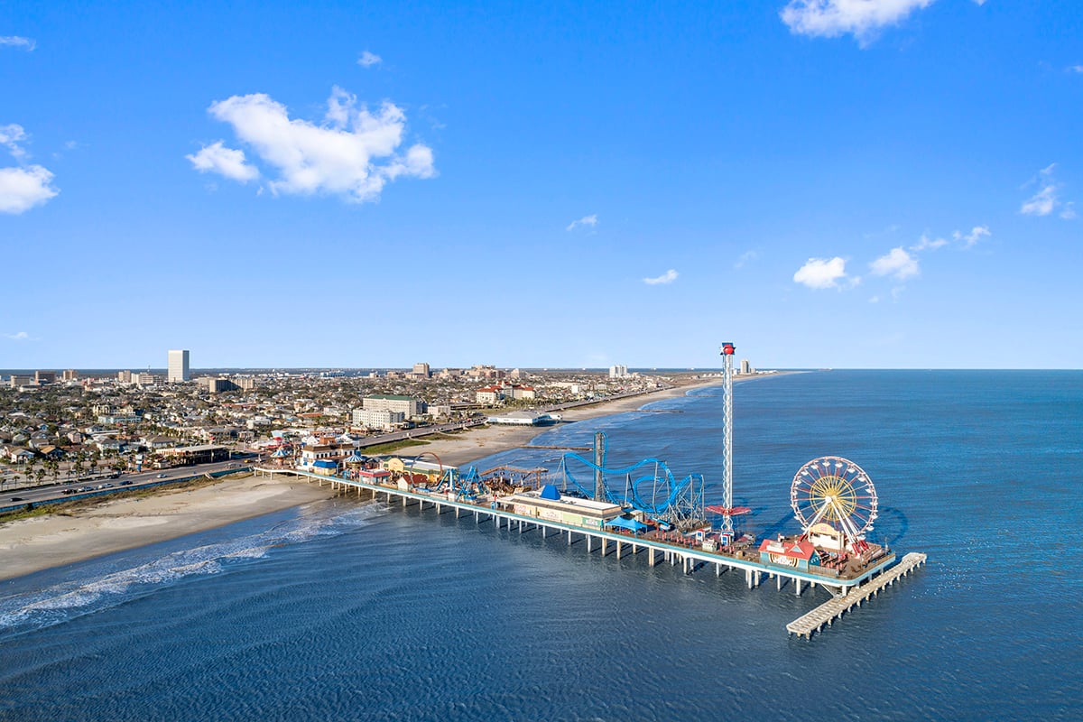 Quick drive to Galveston Island Historic Pleasure Pier 