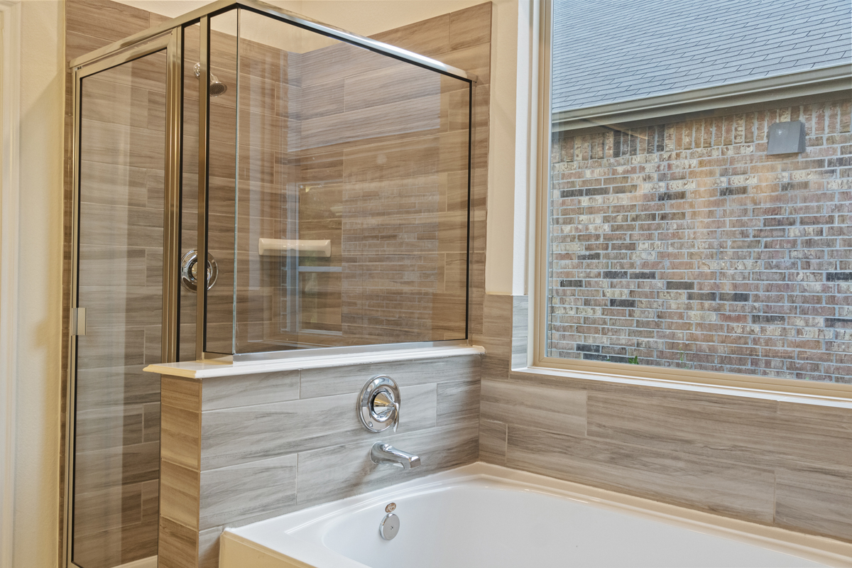 Upgrade separate tub and shower