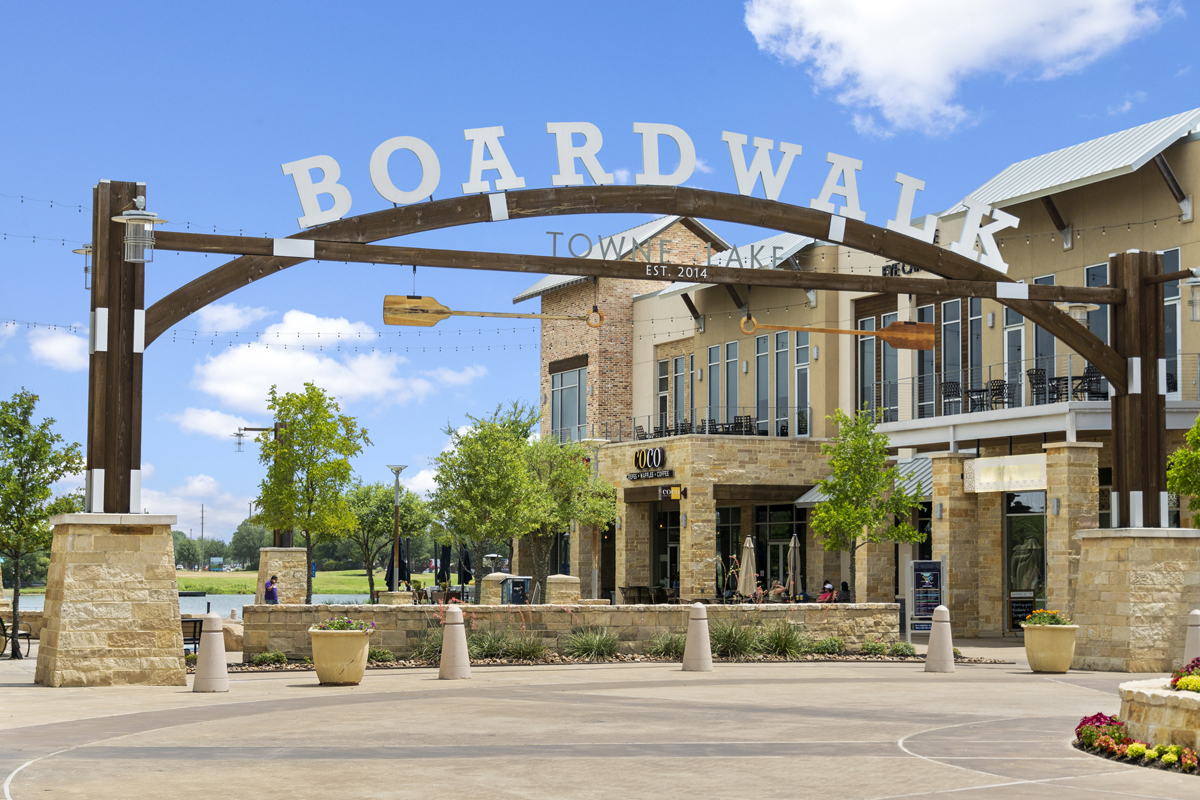 Easy drive to the Boardwalk at Towne Lake