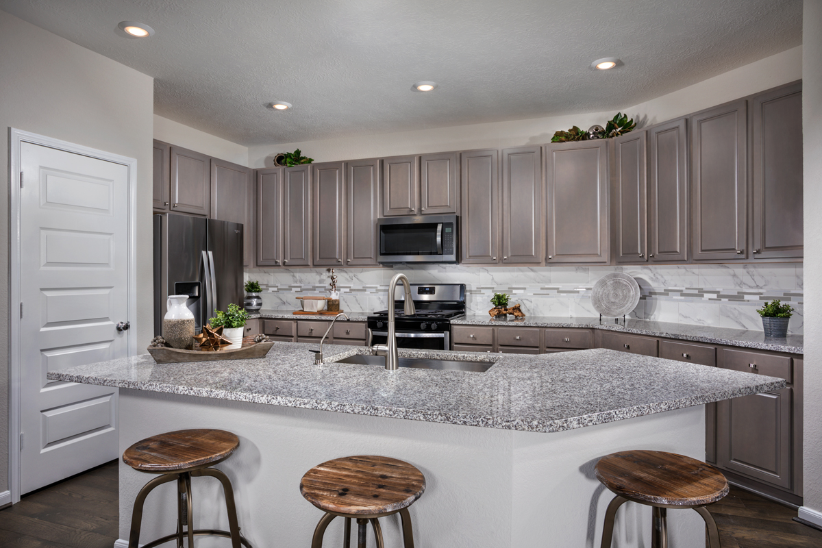 New Homes in Spring, TX - Spring Creek Plan 1585 Kitchen as modeled at Willow Wood Place