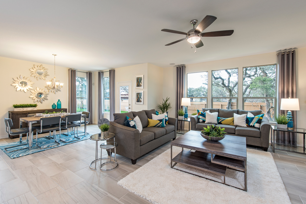 New Homes in Boerne, TX - Shoreline Park - Classic Collection Plan 2381 Great Room