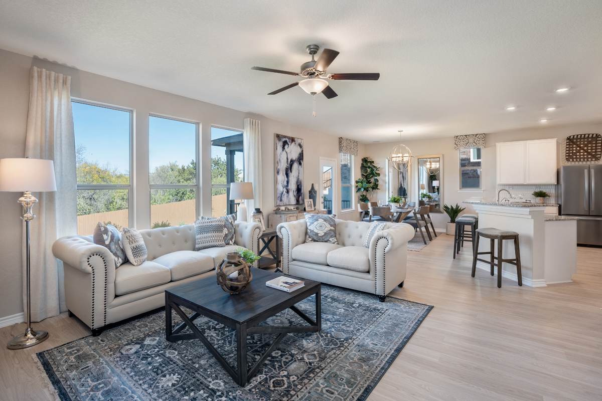 New Homes in San Antonio, TX - Dove Heights Plan 2411 Great Room