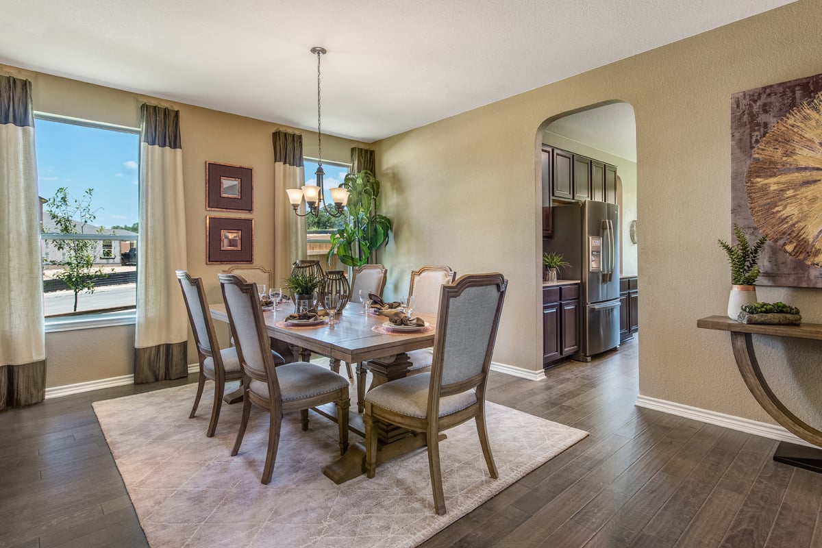 New Homes in San Antonio, TX - Hidden Bluffs at TRP Plan 3121 Dining Room