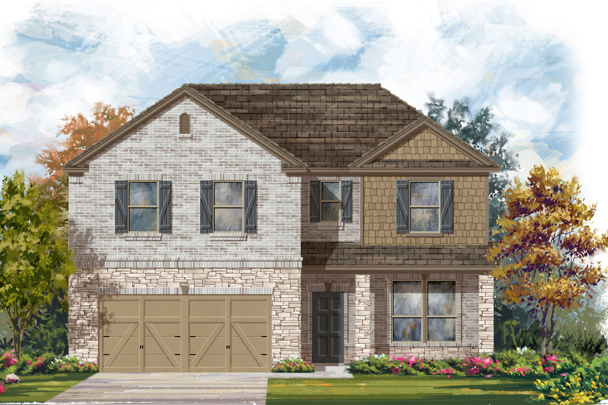 New Homes in Cibolo, TX - Saddle Creek Ranch Plan 2469 Elevation C