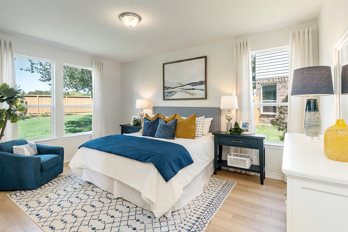 New Homes in Boerne, TX - Shoreline Park - Sterling Collection Plan 1655 Primary Bedroom as modeled at Hidden Canyons at TRP
