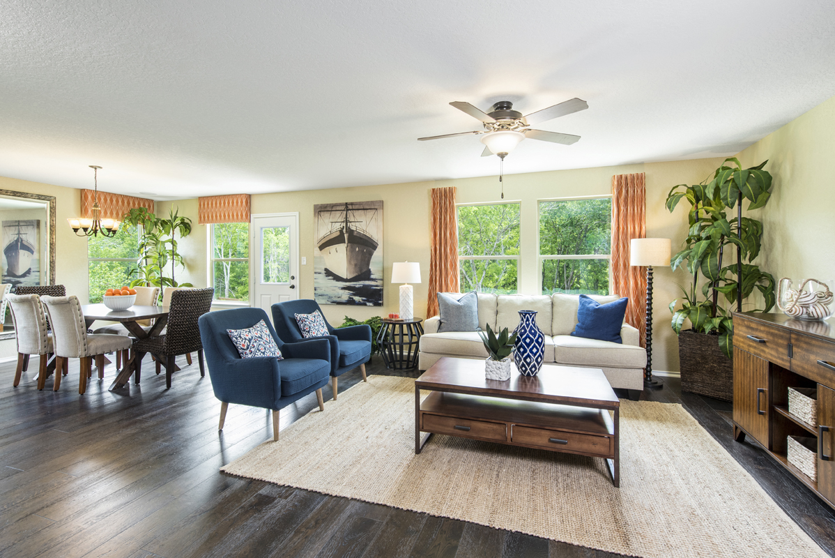 New Homes in San Antonio, TX - The Overlook at Medio Creek Plan 2245 Great Room