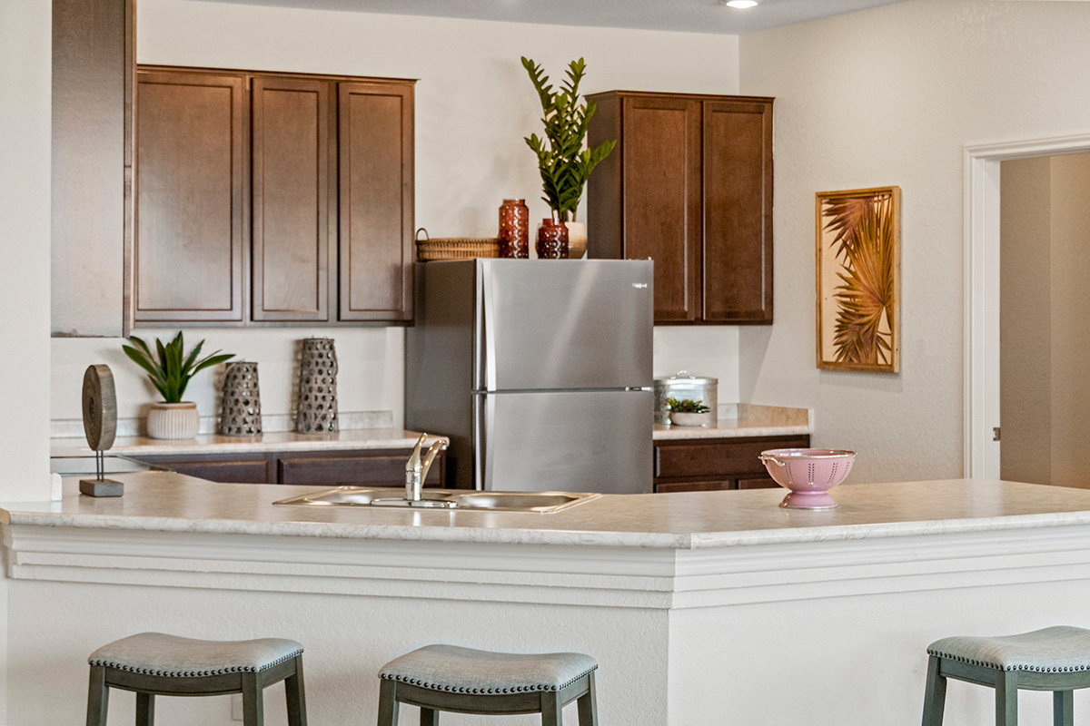 Expansive countertop space