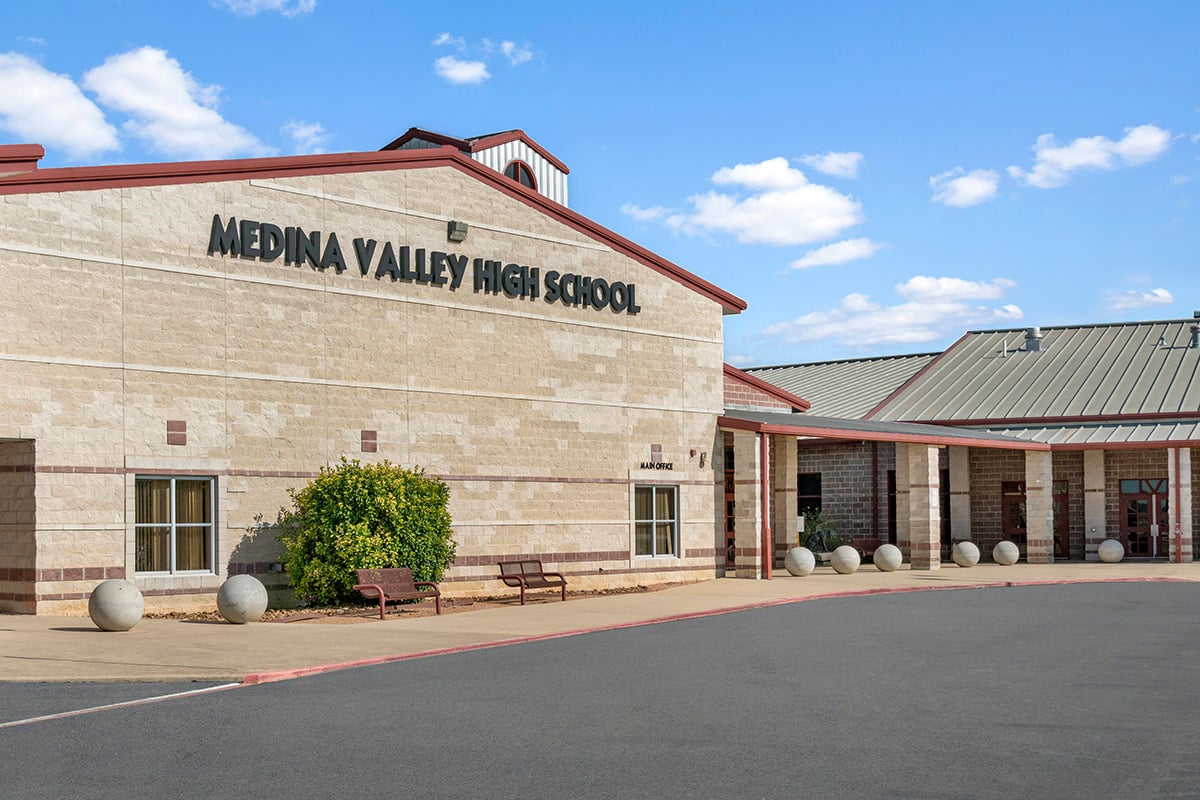 Just 15 minutes to Medina Valley High School