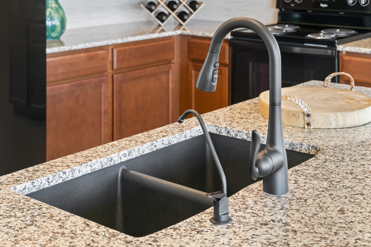 Granite countertops and Blanco® Silgranit sink