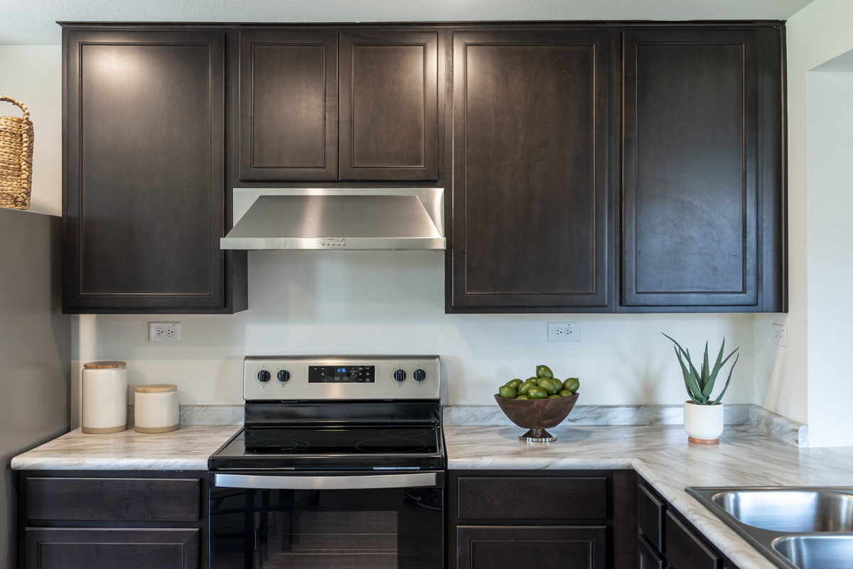 Dark kitchen cabinets