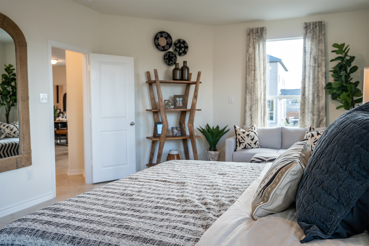 Spacious primary bedroom