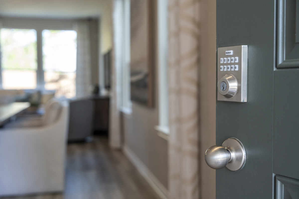 Optional smart dead bolt on front door