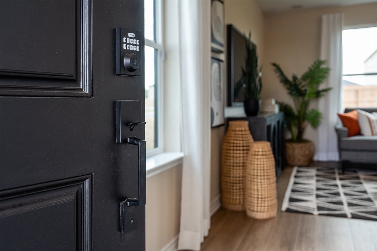 Keyless entry door hardware