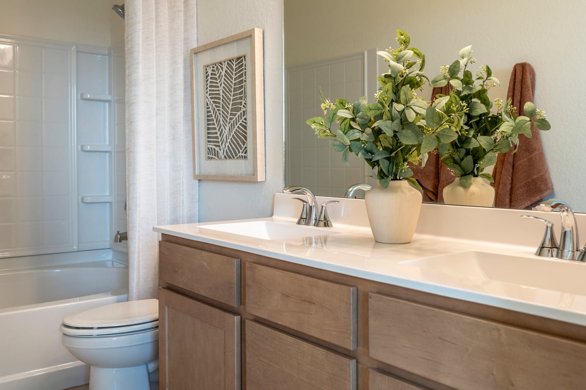  Dual-sink vanity at primary bath