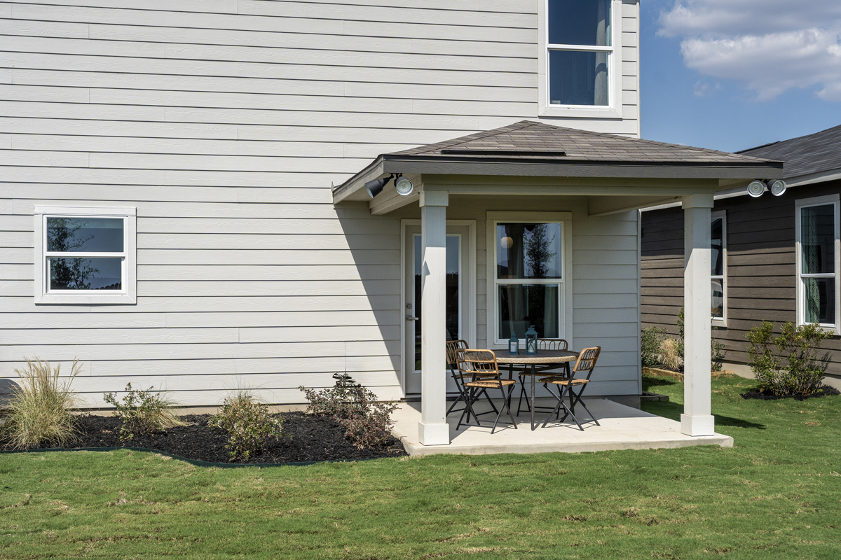 Covered back patio