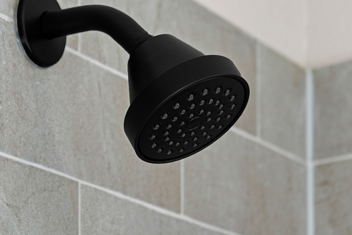 Matte black showerhead