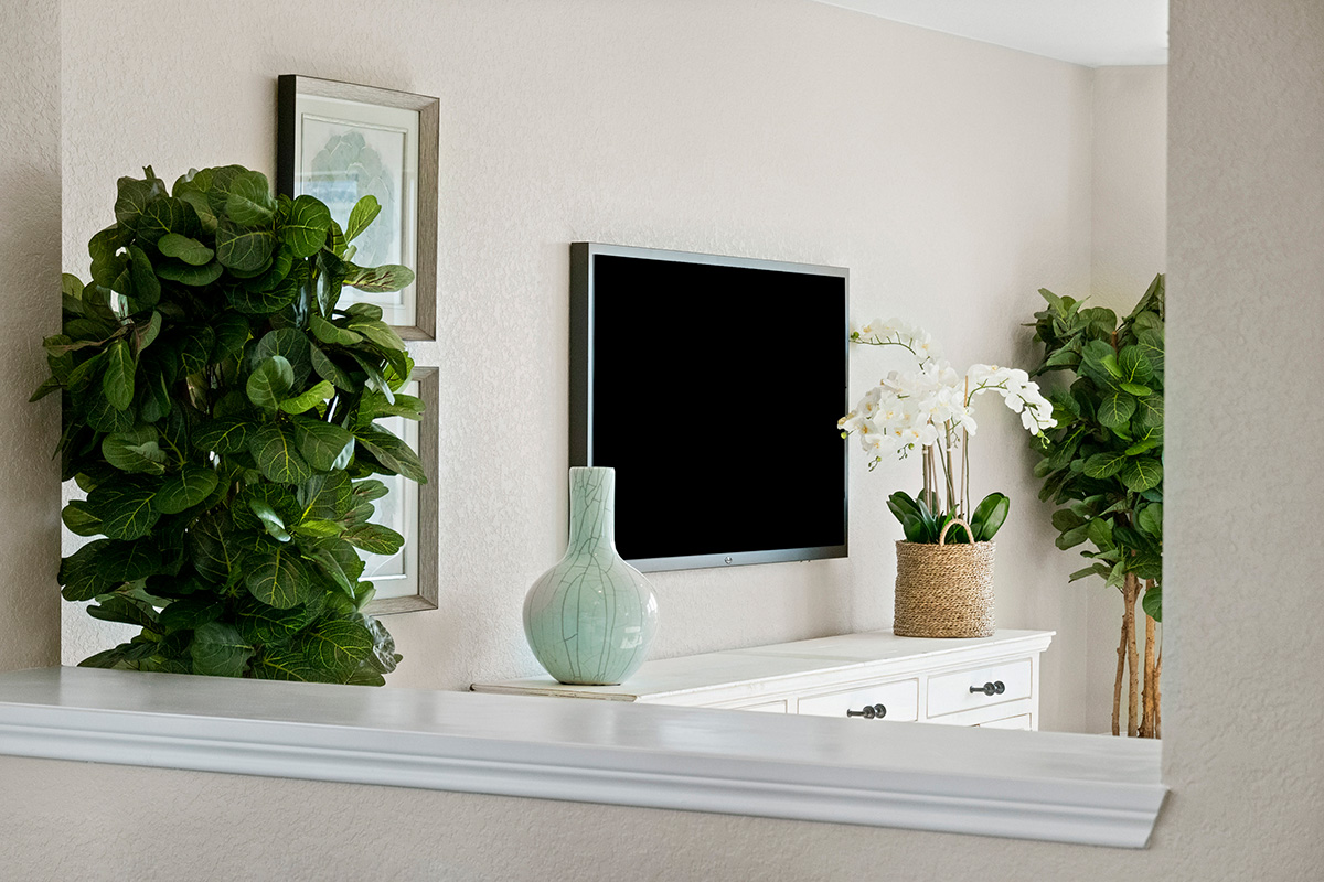 Shelf overlooking into great room