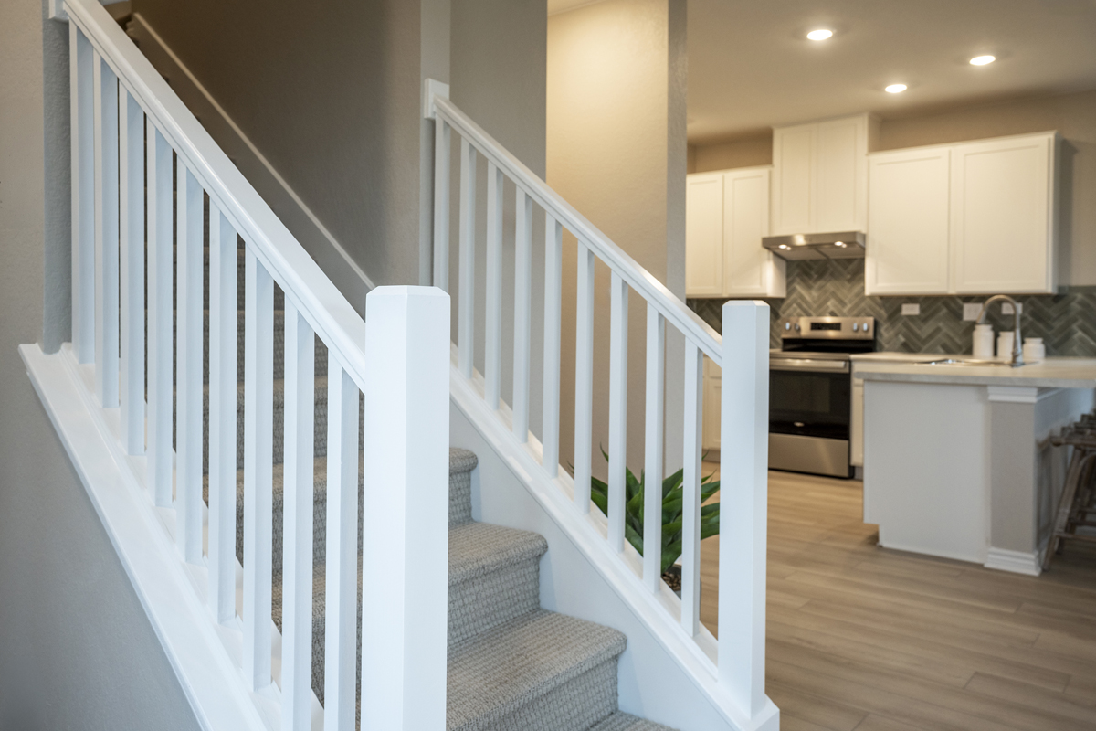 Optional open stair rail