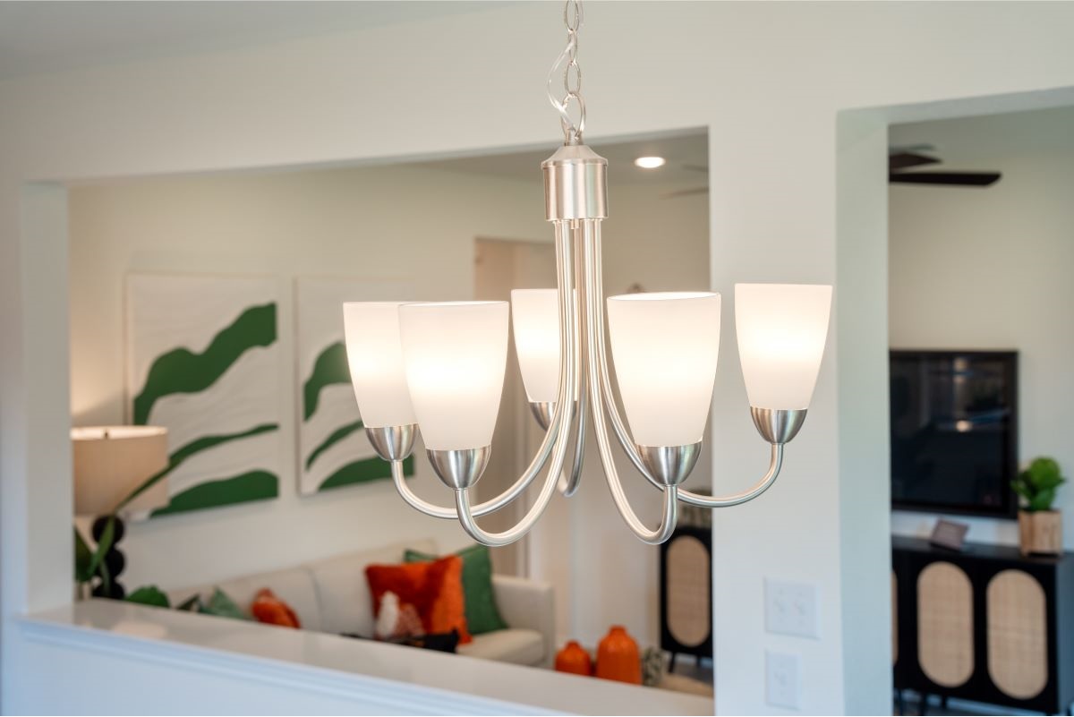 Five-light dining chandelier