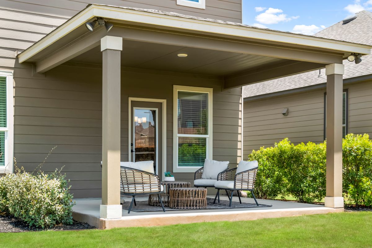 Covered back patio