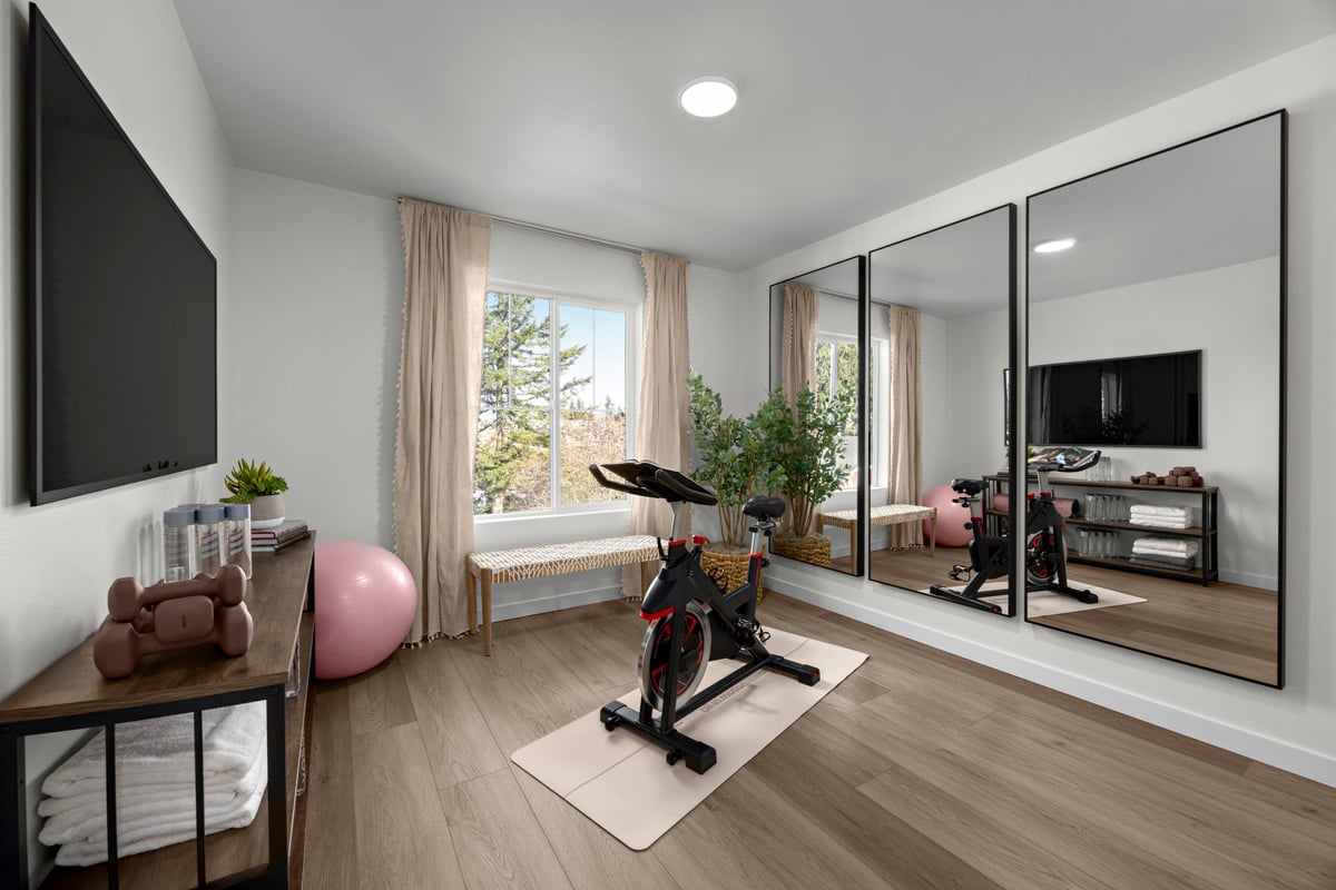 Luxury vinyl plank flooring at bedrooms