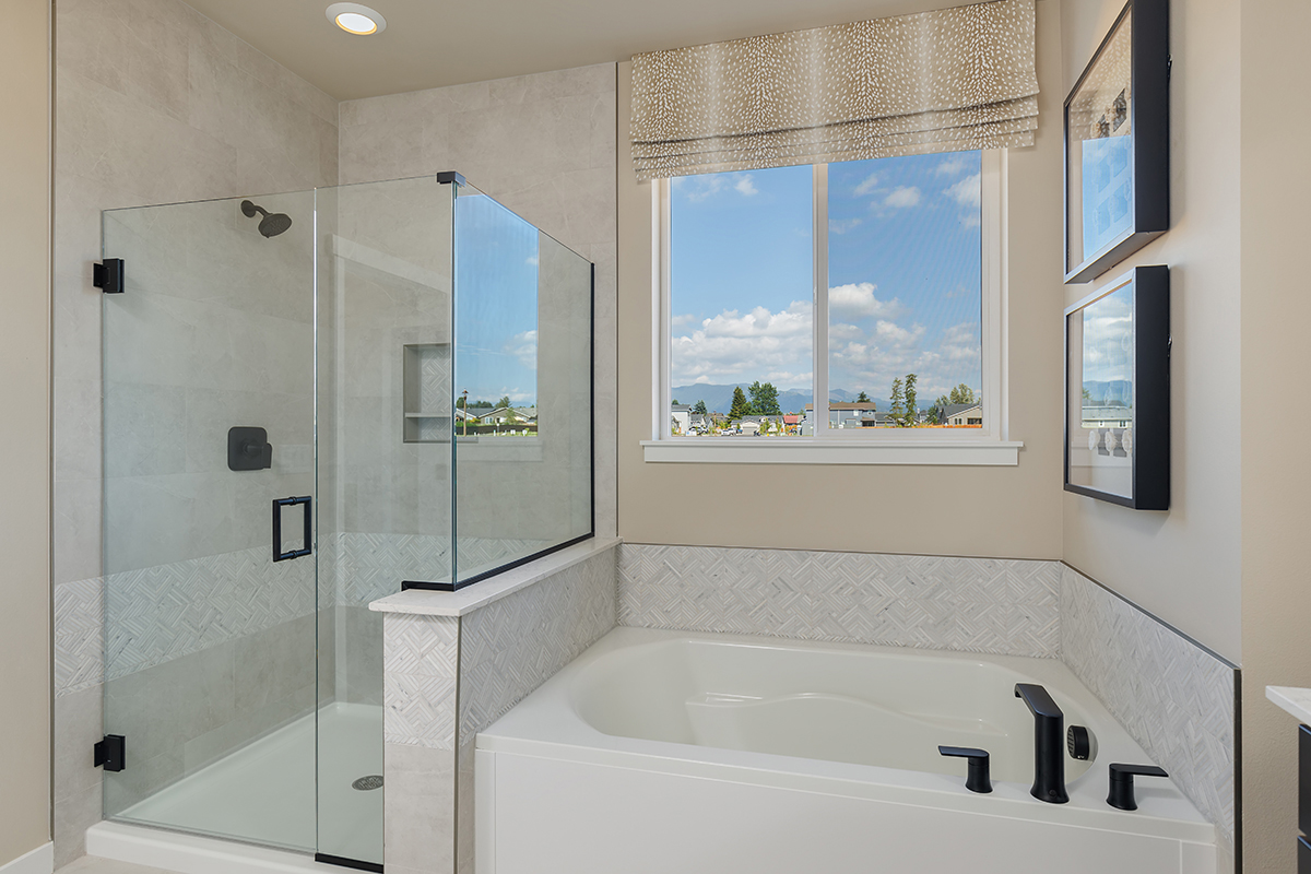 Tub and separate shower at primary bath