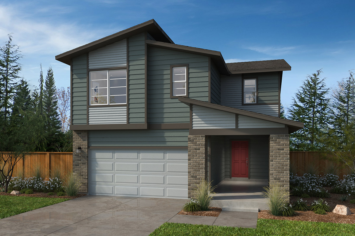Exterior D with masonry