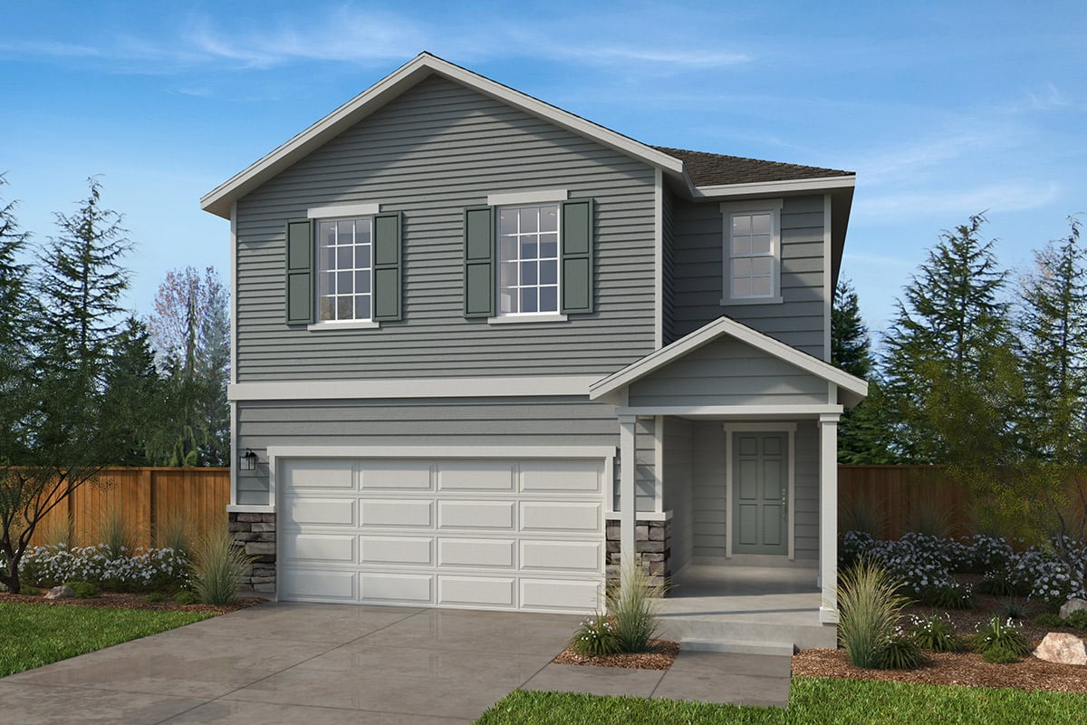 Exterior A with masonry