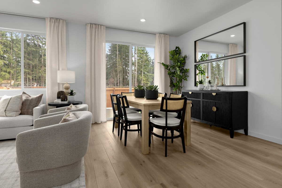 Luxury vinyl plank flooring at great room