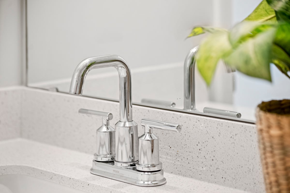 Dual-handle faucet at bath 2