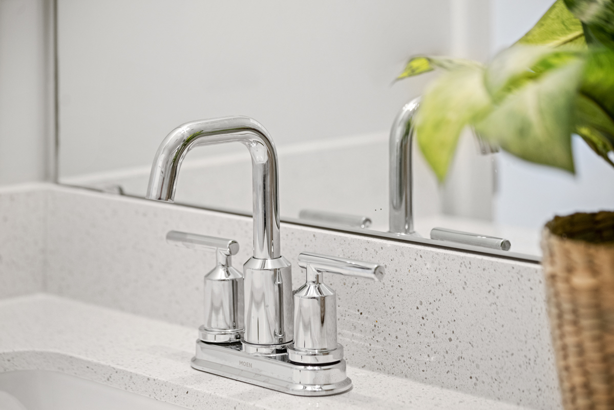 Dual-handle faucet at bath 2