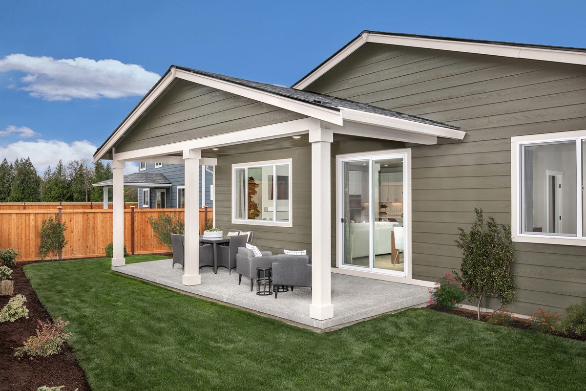 New Homes in Puyallup, WA - The Madronas at Sunrise Plan 1857 Patio