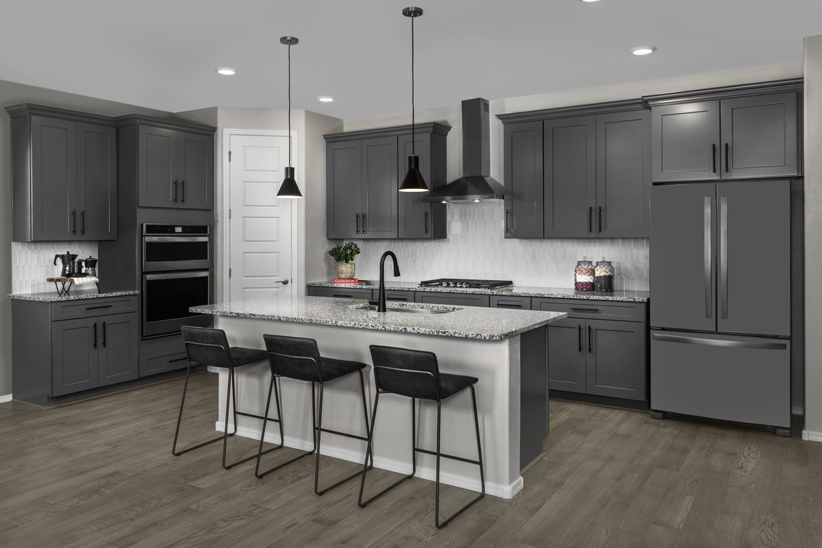 KB model home kitchen in Gilbert, AZ