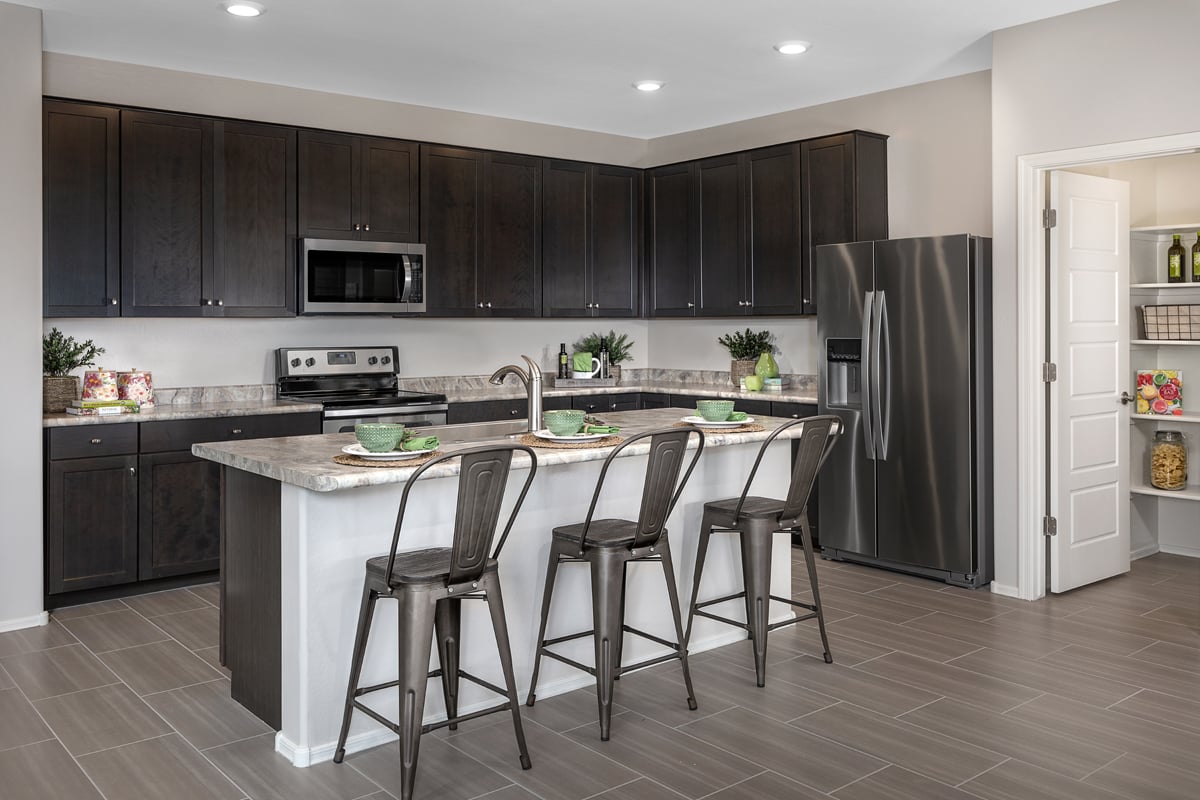 KB model home kitchen in Buckeye, AZ