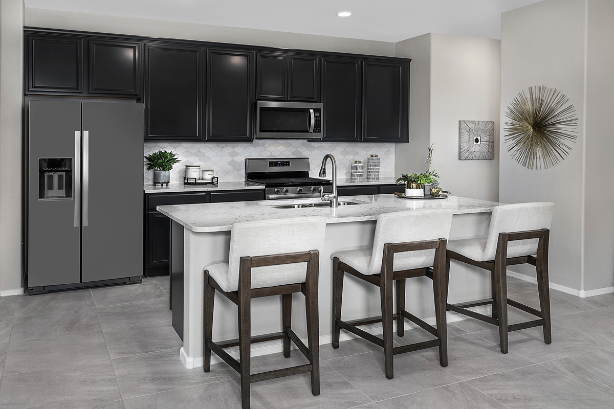 KB model home kitchen in Marana, AZ