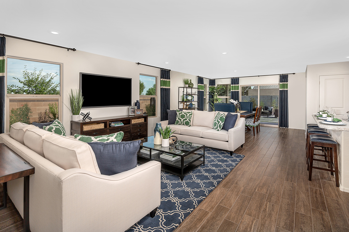 KB model home great room in Phoenix, AZ
