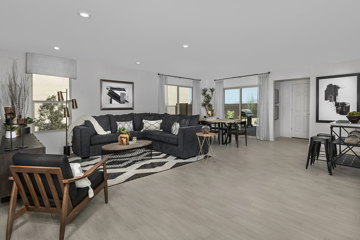 KB model home great room in Tucson, AZ