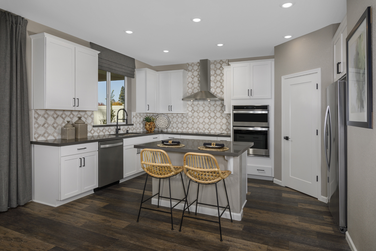 KB model home kitchen in Citrus Heights, CA