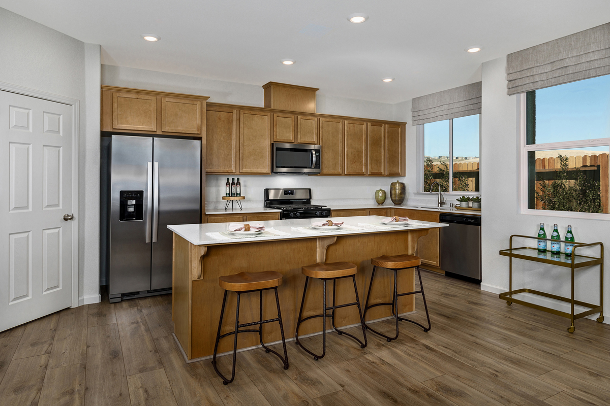 KB model home kitchen in Folsom, CA