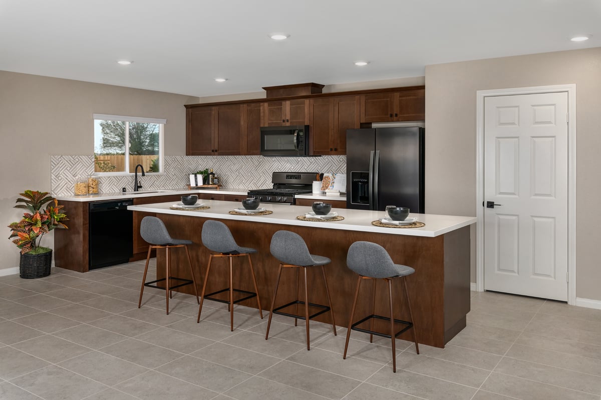 KB model home kitchen in Hemet, CA