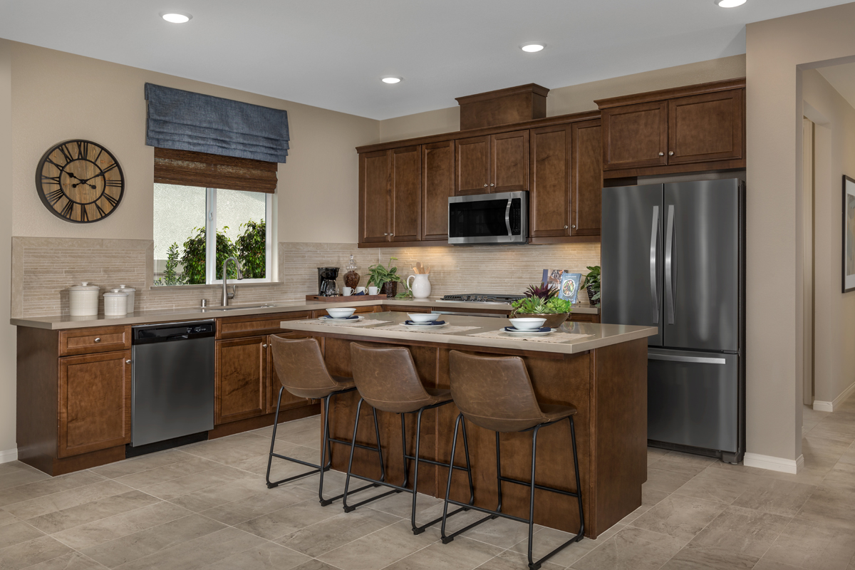 KB model home kitchen in Menifee, CA