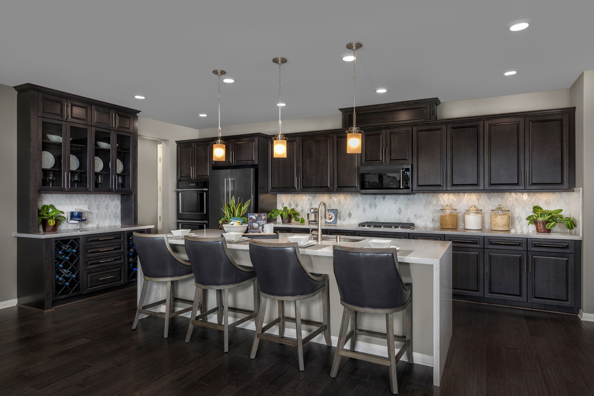 KB model home kitchen in Murrieta, CA