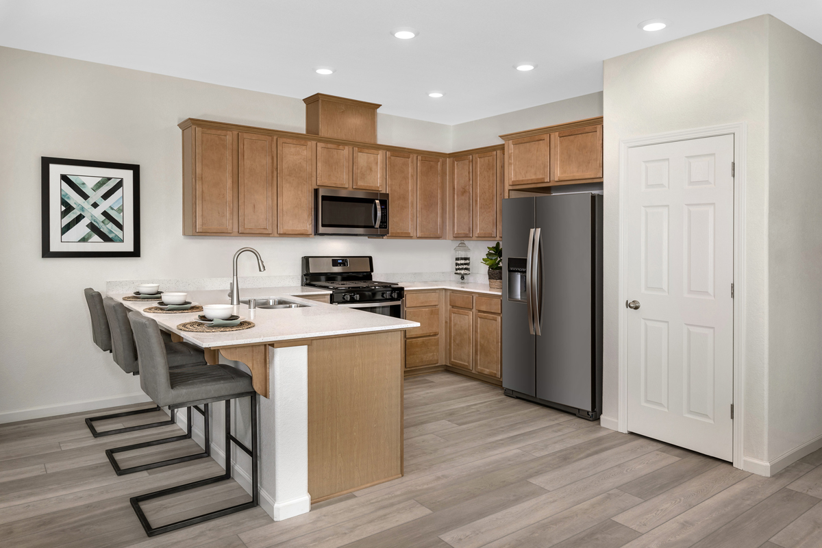 KB model home kitchen in Rocklin, CA