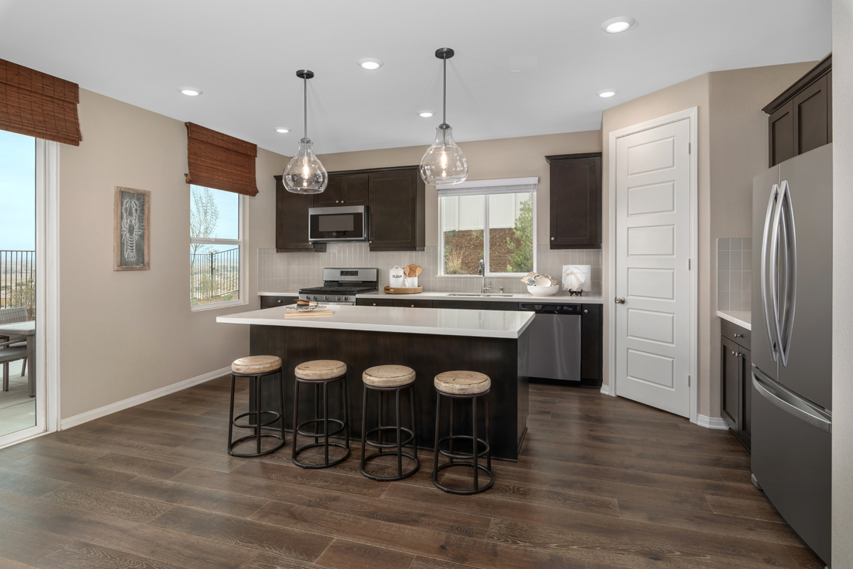 KB model home kitchen in San Jacinto, CA