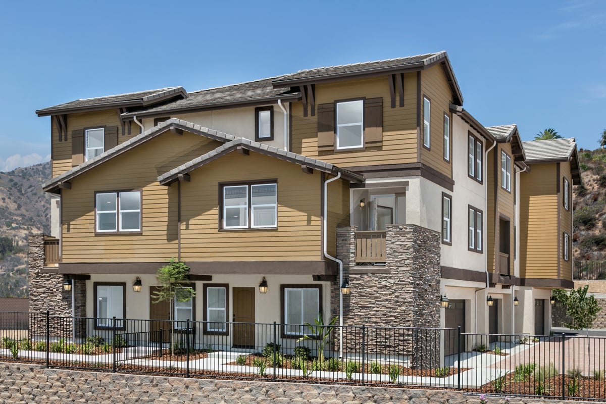KB model townhomes in San Marcos, CA